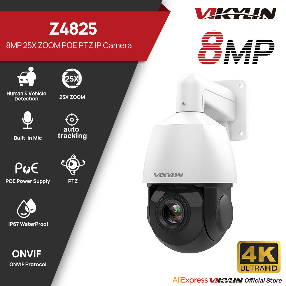 Home Security Service - Vikylin 4K 8MP PTZ 25X Zoom