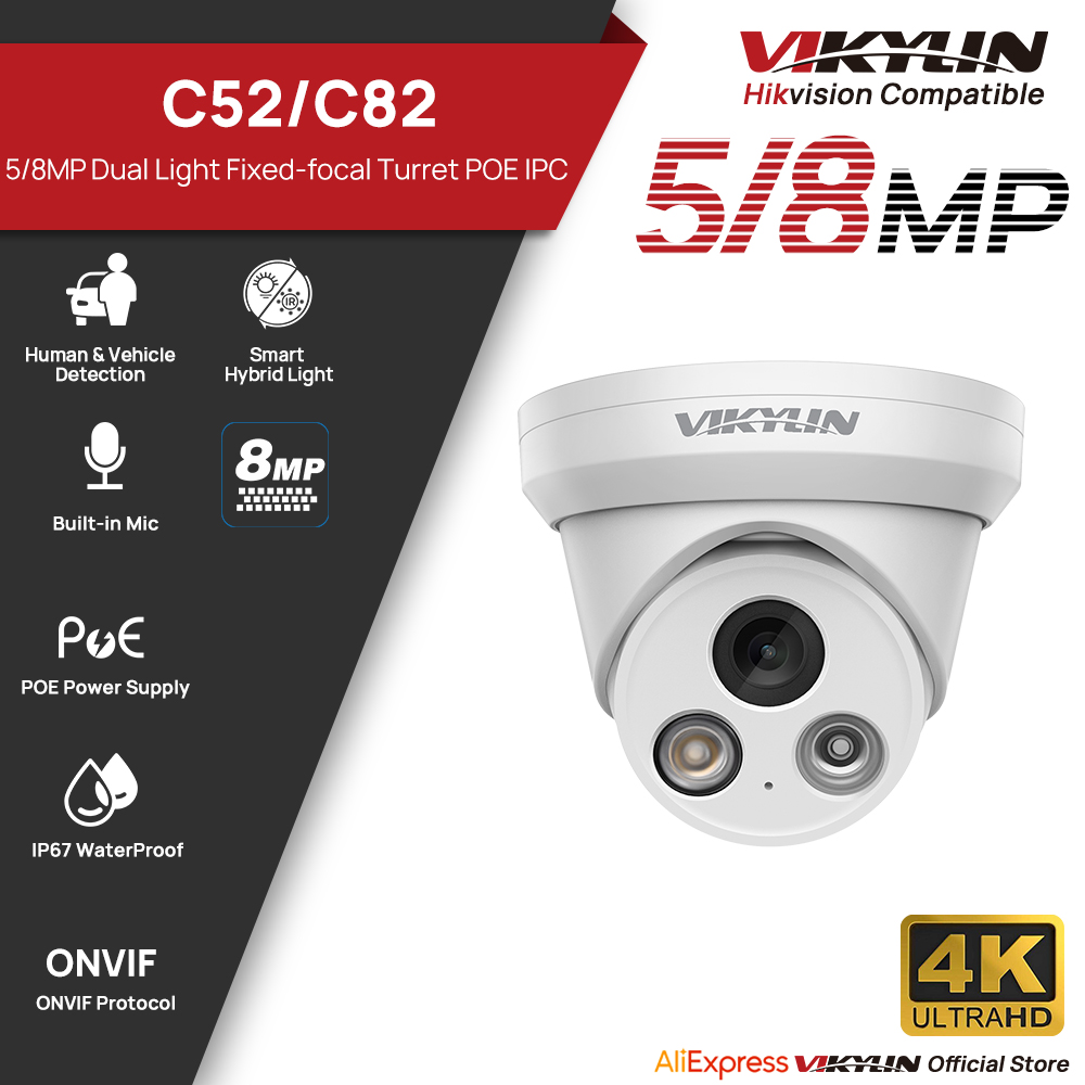 Home Security Service - VIKYLIN 5/8MP 4K IP Kamera Çift