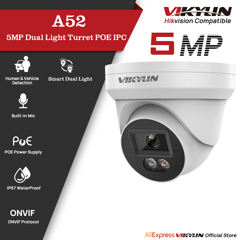 Home Security Service - VIKYLIN 5MP IP Güvenlik Kamerası, Çift