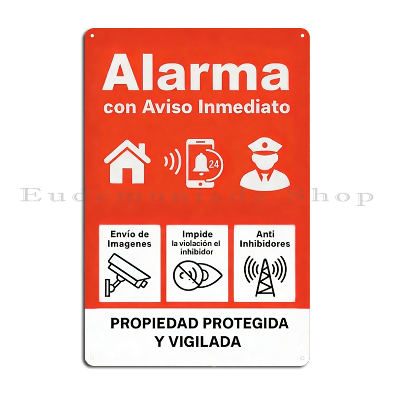 Home Security System - Retro 24 saat Alarm Sistemi Metal