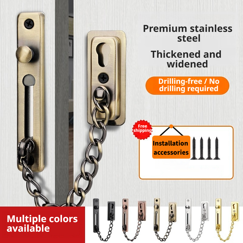Door Chain Guard - Paslanmaz Çelik Güvenlik Zinciri Kilitli Kapı