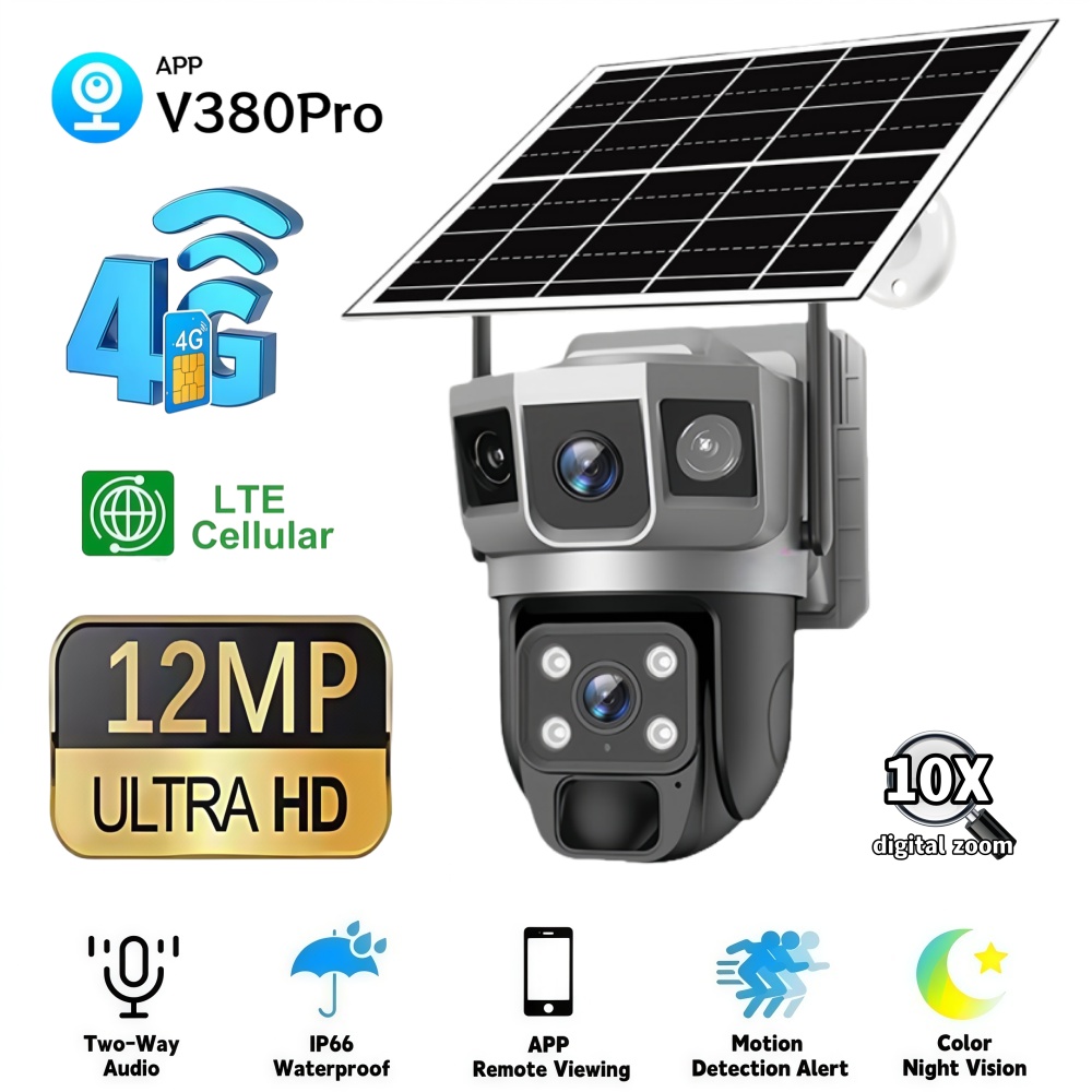 Home Security Lidar - 4G Kamera Dış Mekan Güneş Enerjili