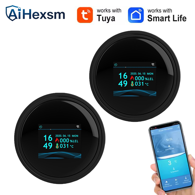 Home Security Tools - Tuya Wifi Sızıntı Sensörü, Sıcaklık Fonksiyonlu