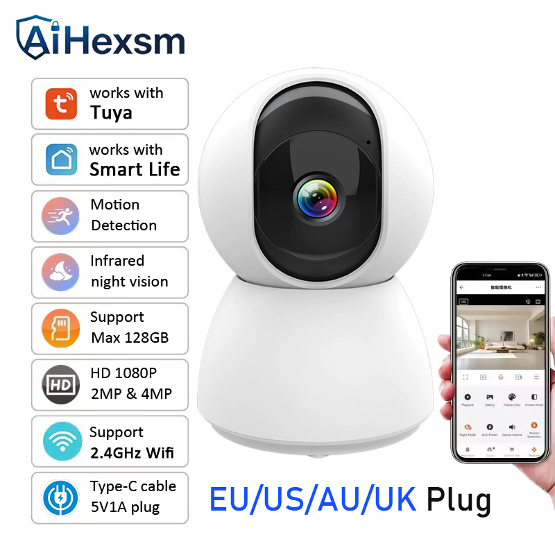 Home Security Cameras Uk - AB/ABD/İngiltere/Avustralya Fişi Tuya 2K 4MP IP
