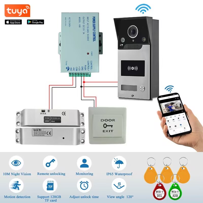 Home Security Cameras Uk - WiFi Video kapı zili kamera Tuya