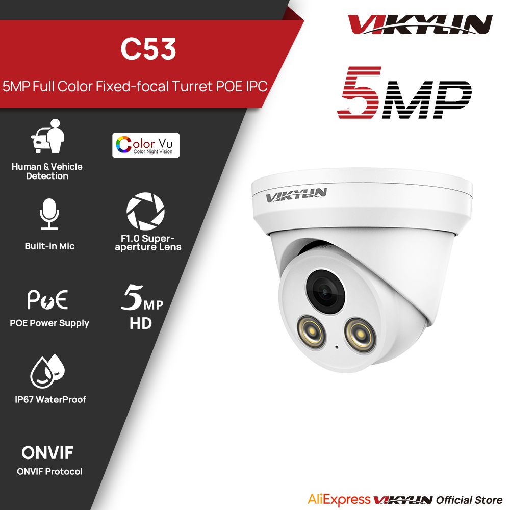 Home Security Service - VIKYLIN 5MP Tam Renkli IP Kamera
