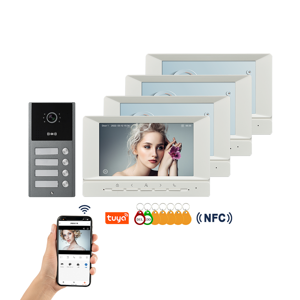 Home Security Cameras Uk - Tuya 7 inç görüntülü akıllı görüntülü