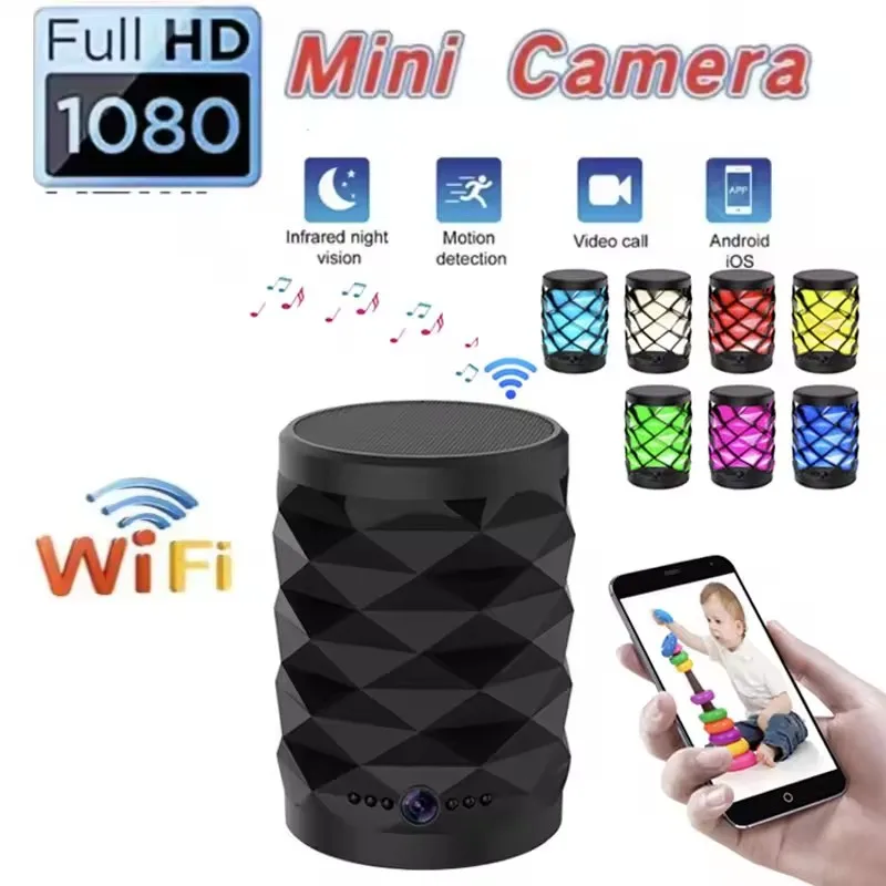 Home Security Flood Lights - HD Mini Wifi Kamera Bluetooth Hoparlör