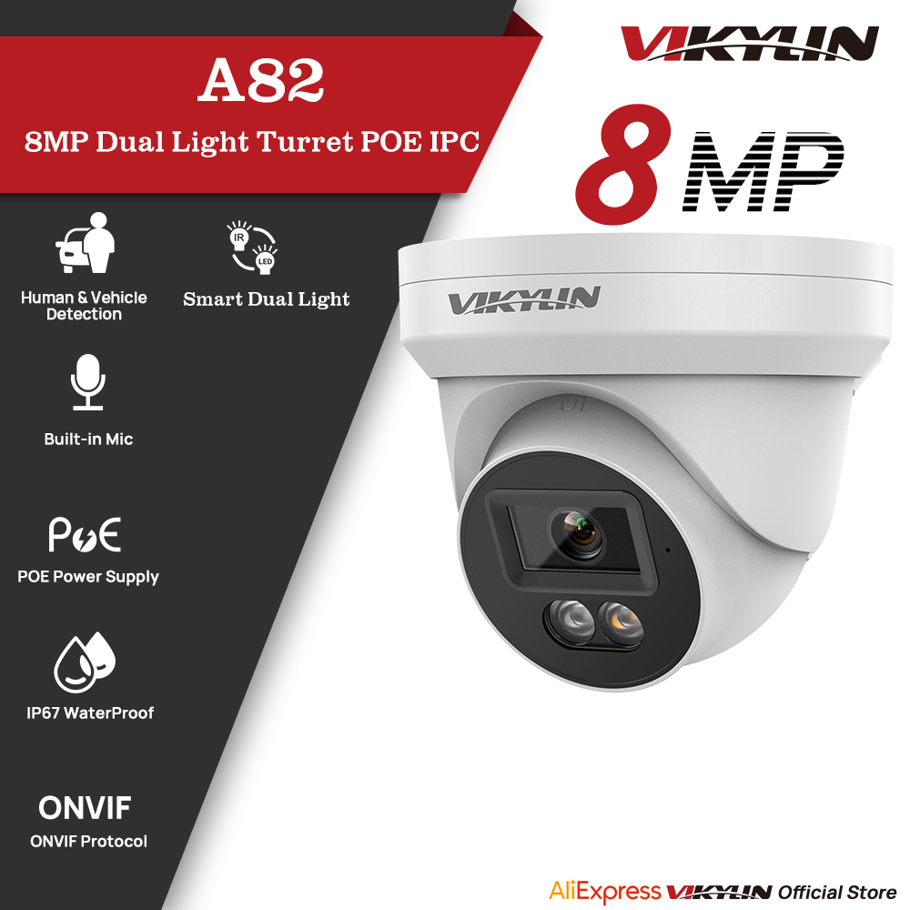 Home Security Service - VIKYLIN 8MP IP Güvenlik Kamerası Poe