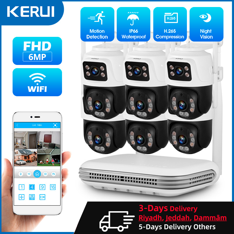 Home Security Tools - KERUI Su Geçirmez 6MP HD Kablosuz