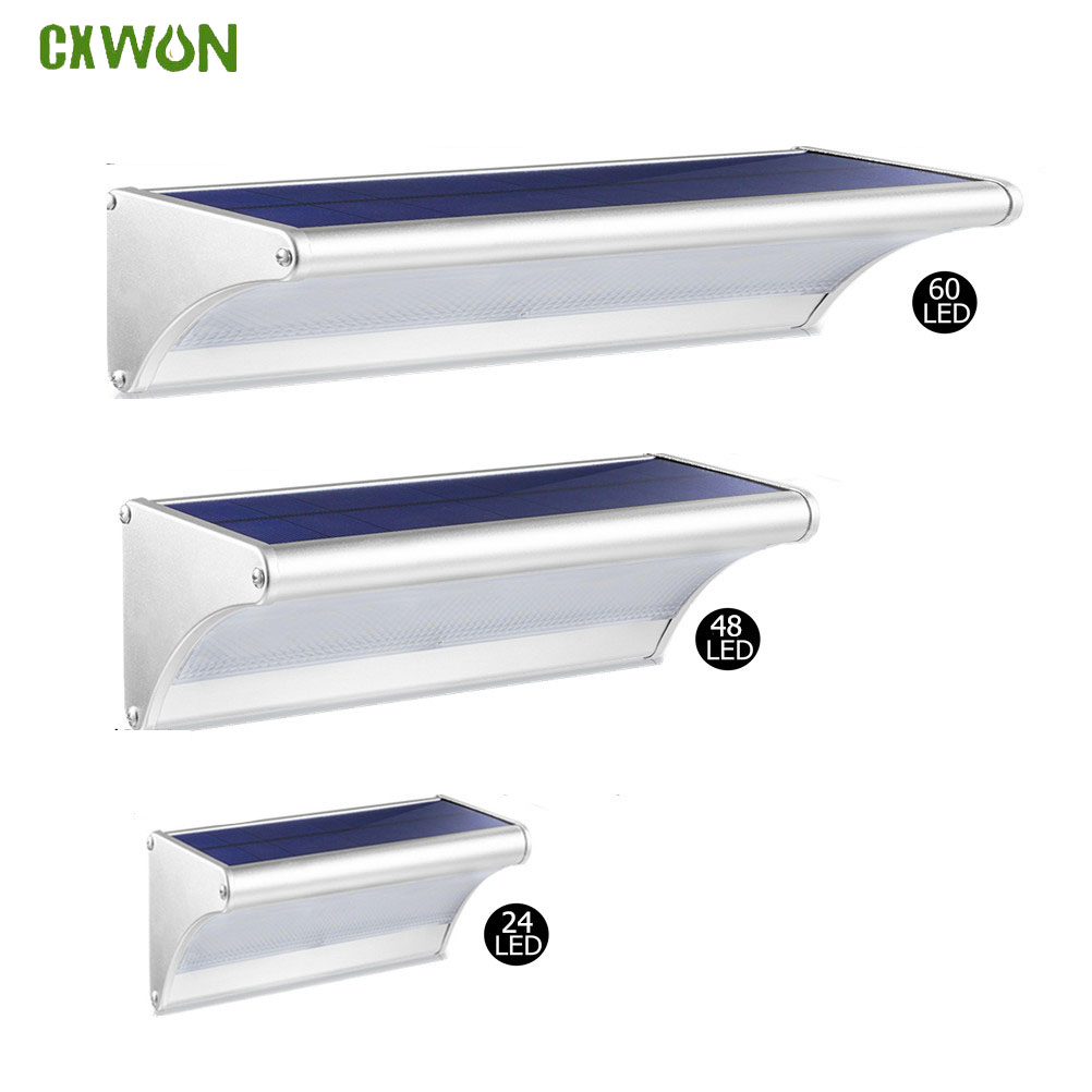 Home Security Flood Lights - Açık Güneş 60/48/24Led Lamba Su Geçirmez