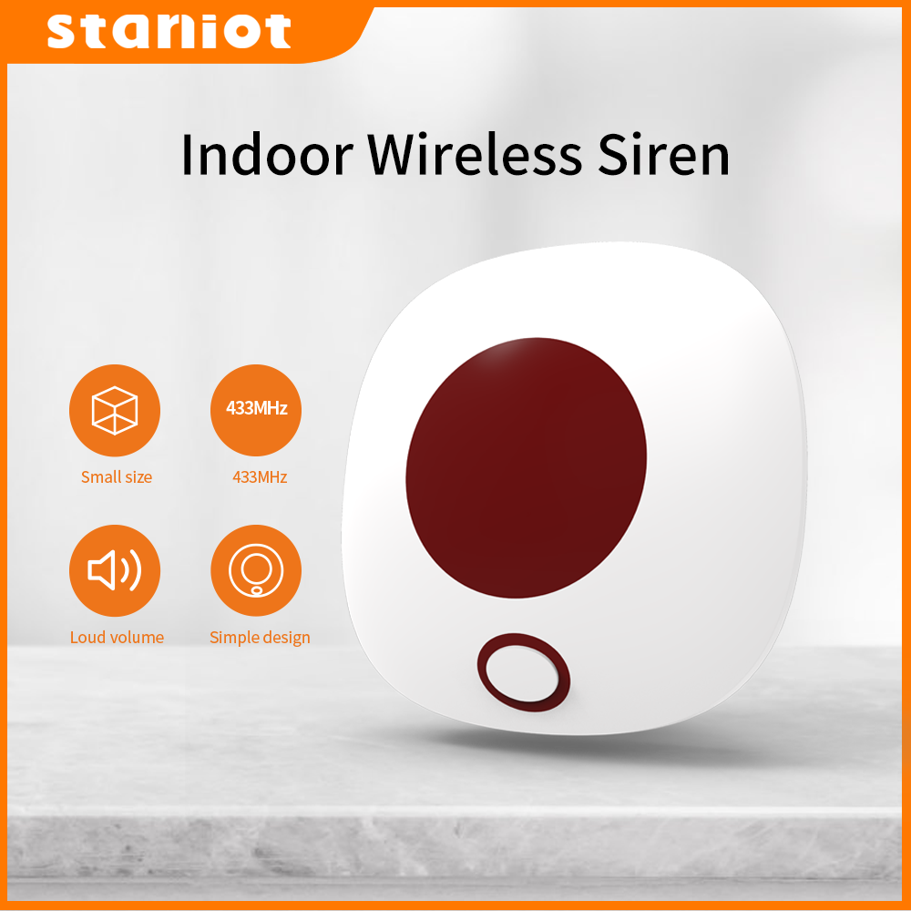 Home Security Deals - Staniot kapalı kablosuz Siren 433Mhz hırsız