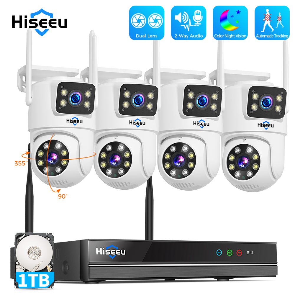 Home Security And Monitoring - Hiseeu 6MP WiFi Çift Lensli Kamera