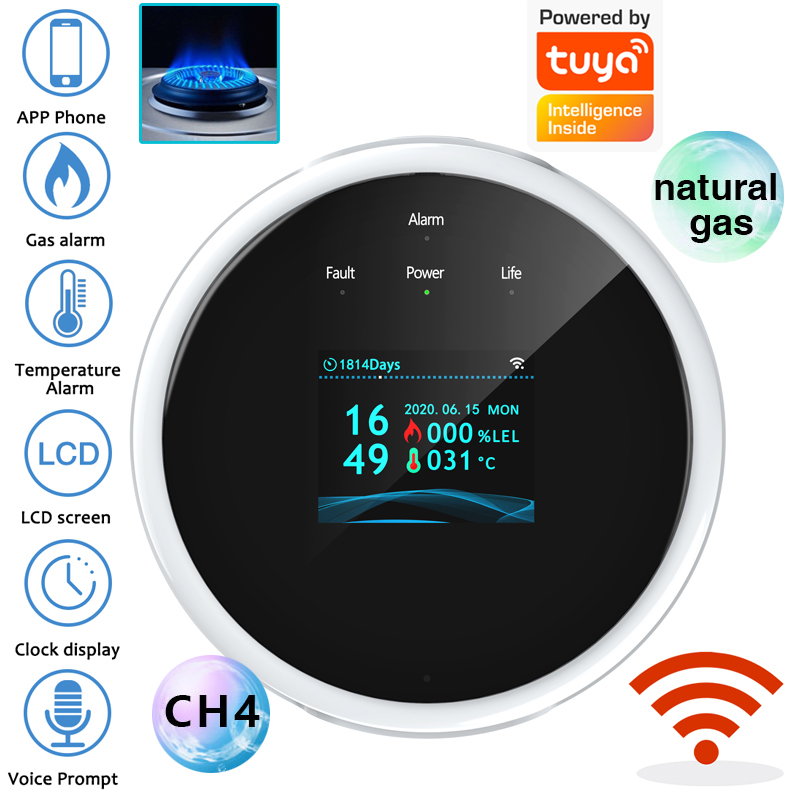 Home Security Tools - 2.4G WiFi Gaz Alarm Sensörü Yanıcı