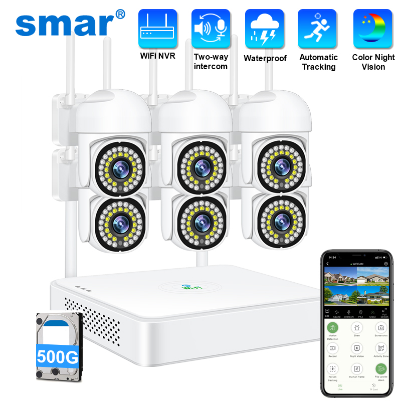 Home Security System - Smar 3MP Kablosuz CCTV Güvenlik Kamera