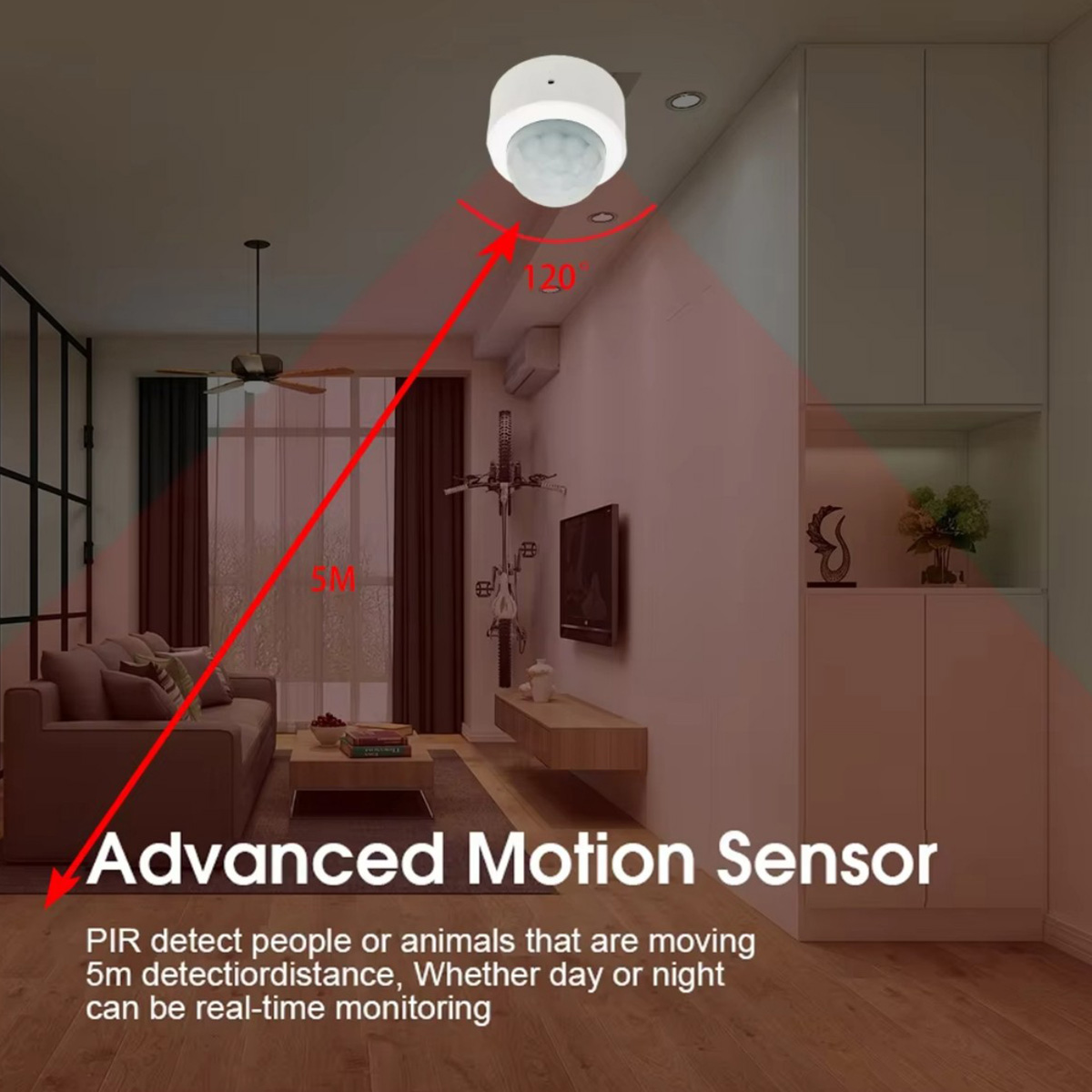 Zigbee PIR Hareket Sensörü İns - Home Security Tools incelemesi ve fiyatı