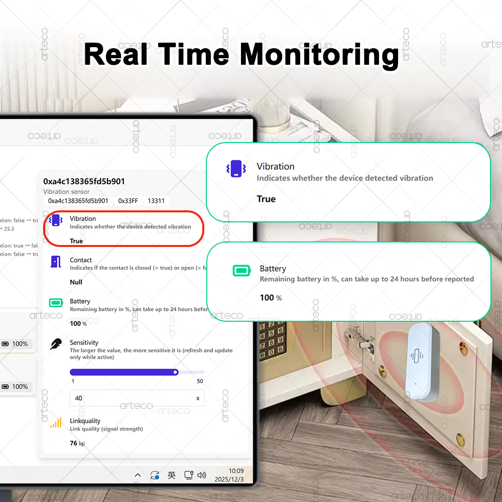 ZigBee Akıllı Titreşim Sensörü - Home Security And Monitoring incelemesi ve fiyatı