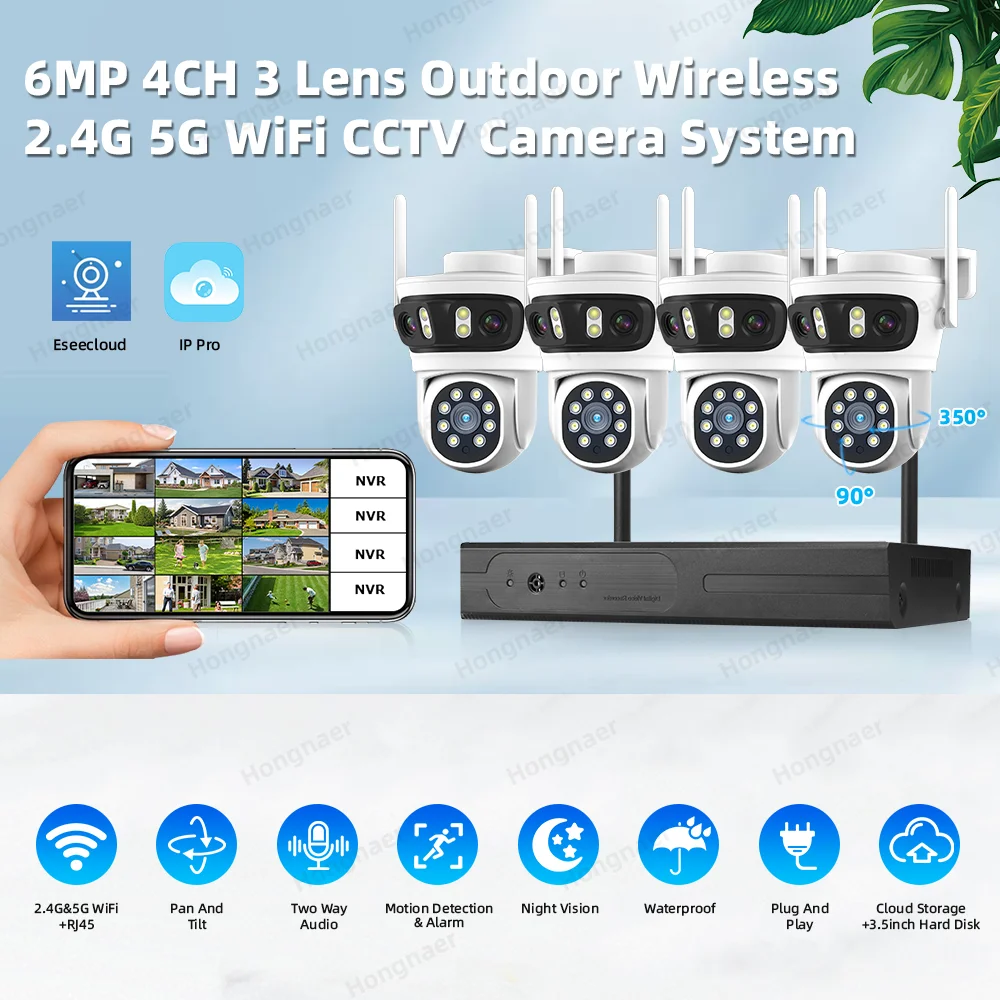 2026 Hongnaer 6MP 4 Kanallı 3  - Home Security System incelemesi ve fiyatı