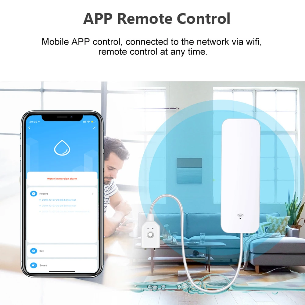 Tuya WiFi Zigbee Su Sensörü Ak - Home Security Tools incelemesi ve fiyatı