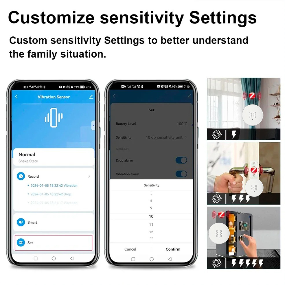 Tuya ZigBee Akıllı Titreşim ve - Home Security And Monitoring incelemesi ve fiyatı