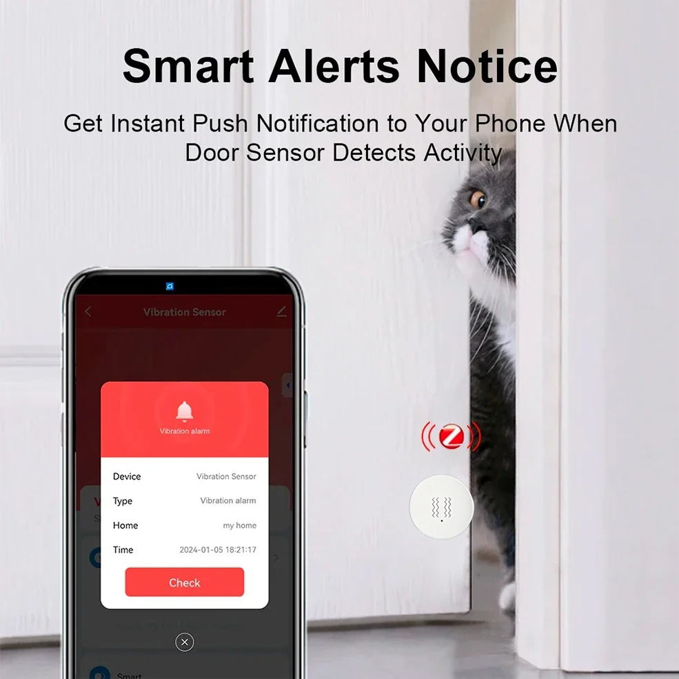 Tuya ZigBee Akıllı Titreşim ve - Home Security And Monitoring incelemesi ve fiyatı