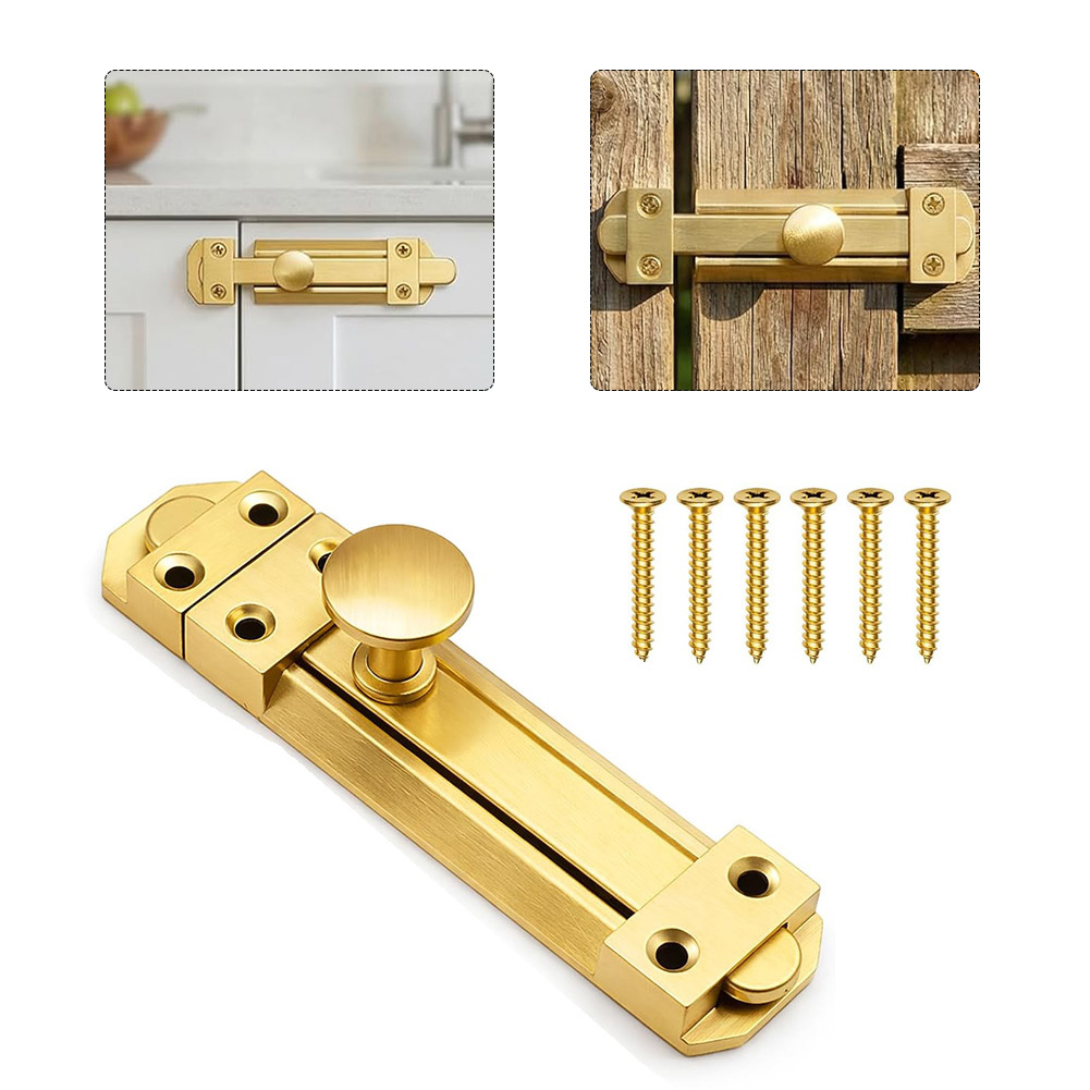 5 inç katı pirinç sürgülü kapı - Home Security Doors incelemesi ve fiyatı