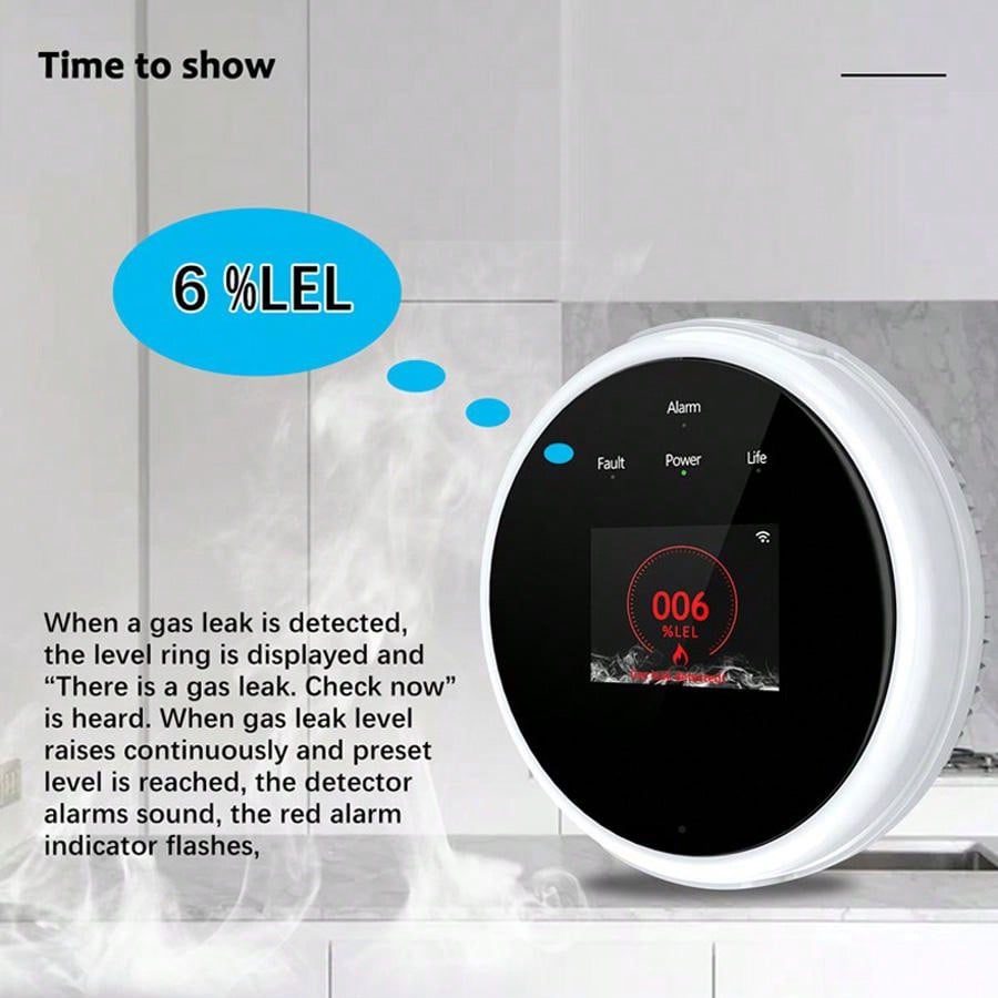 2.4G WiFi Gaz Alarm Sensörü Ya - Home Security Tools incelemesi ve fiyatı