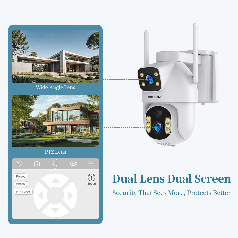 LS VISION Çift Lensli Güneş En - Home Security Cameras Uk incelemesi ve fiyatı