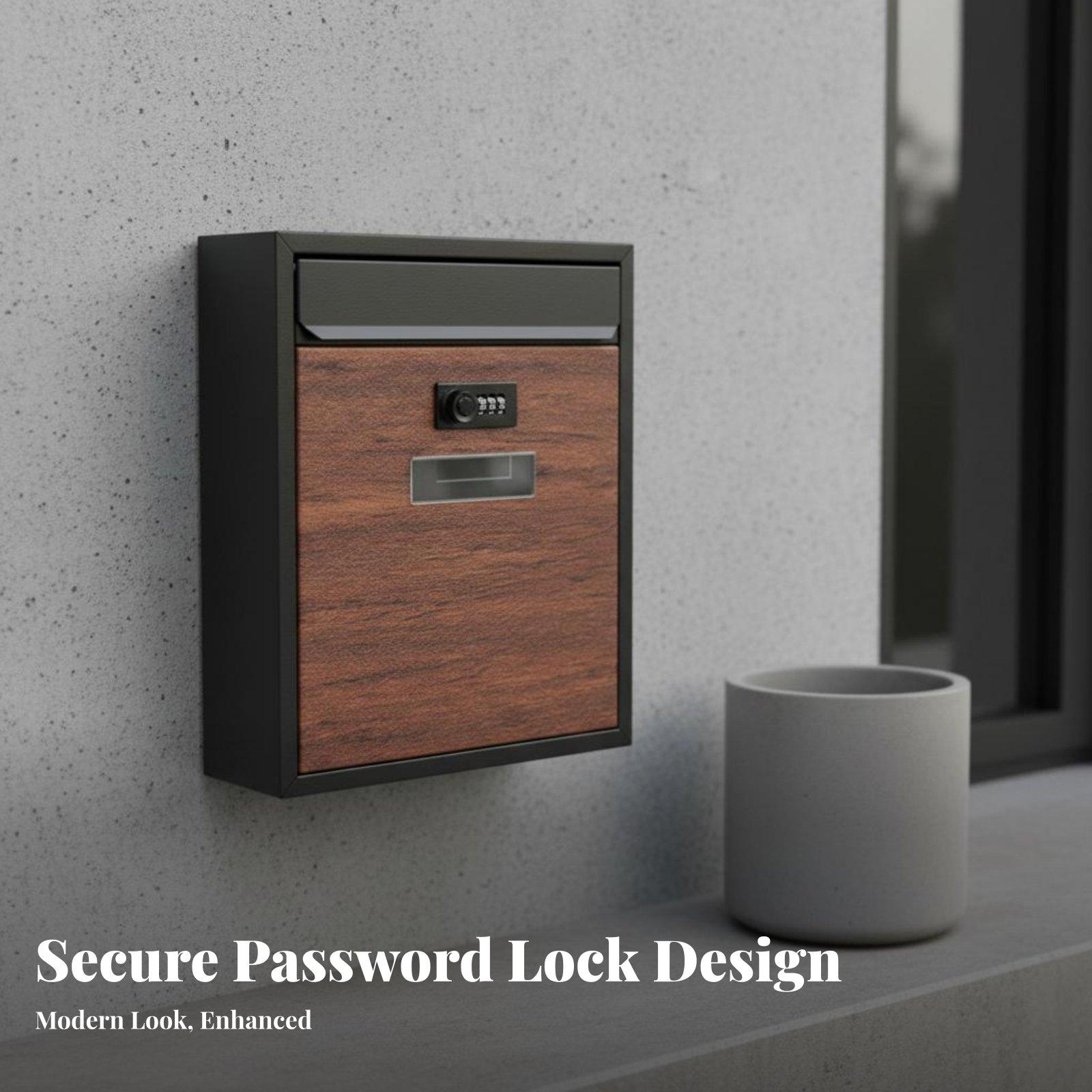 Modern Metal Posta Kutusu, Şif - Home Security Letters incelemesi ve fiyatı