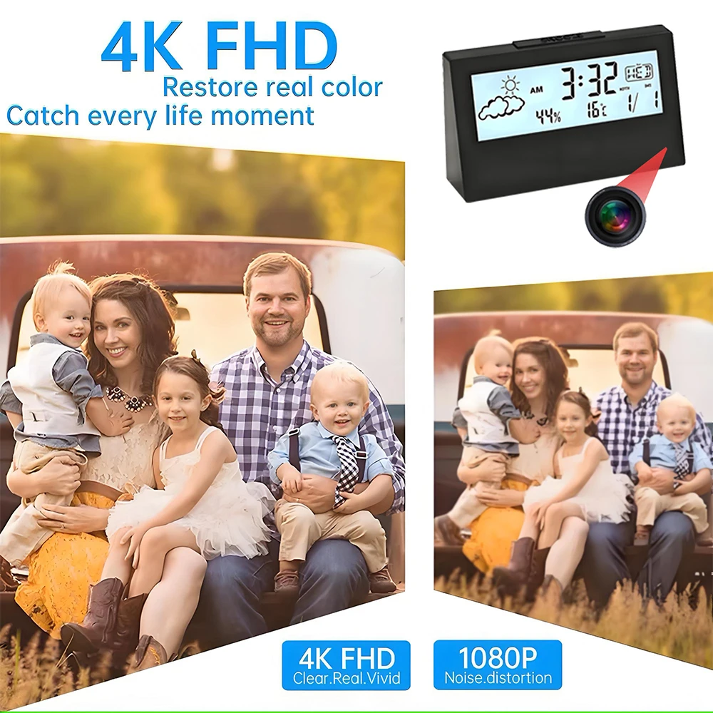 Hareket Algılamalı 4K WiFi Saa - Home Security Lidar incelemesi ve fiyatı