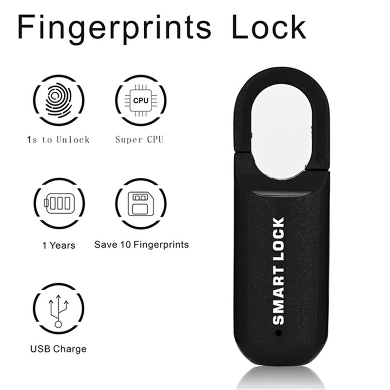 B44C 2X Parmak İzi Asma Kilit  - Home Security Door Lock incelemesi ve fiyatı